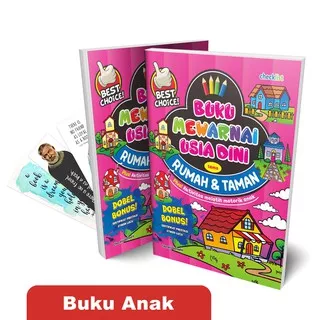 Rumah & Taman: Buku Mewarnai Usia Dini (Checklist)