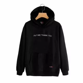 Sweater Hoodie DISTRO BANDUNG pria BEST BLACK fleece tebal adem| sweater kekinian | hoodie keren