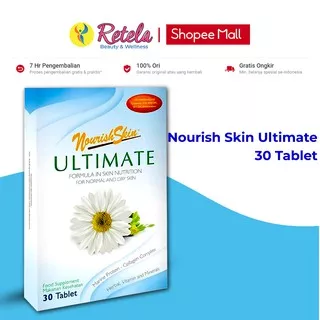 Nourish Skin Ultimate 30 Tablet, Suplemen Kulit, Atasi Kerutan Flek Hitam Kulit Kering Dan Kusam