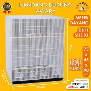 KANDANG BURUNG AVIARY D611 SIZE XL 75x45x90 MEREK DAYANG - KANDANG UMBARAN BURUNG BESAR