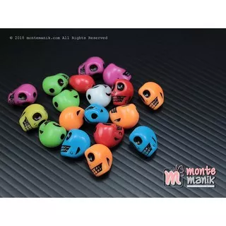 10 pcs Manik Plastik Tengkorak (PLA-09) Bahan Craft Montemanik.com