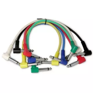 Kabel Gitar L Angle Untuk Pedal Efek Gitar 6 PCS - Multi-Color