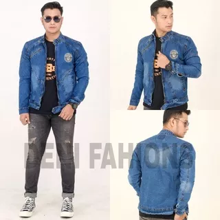 Jaket Jeans Pria Logo 71 Bordir THE BERRY - Jaket Denim Pria Keren - Jaket Jeans Seventy One Terbaru