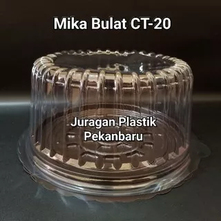 Mika Plastik Bulat CT-20 / Wadah Tray Kue Tart Tumpeng Bolu Hantaran 20 cm