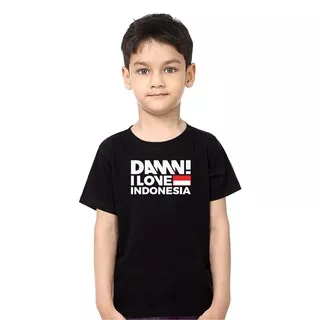 Kaos Anak DAMN INDONESIA Baju Laki-Laki Perempuan 4-13 Tahun Kaos Anak Distro / Kaos Anak Premium