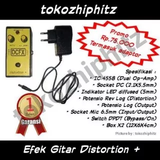 Efek gitar distorsi + adaptor / pedal gitar distorsi / efek gitar distortion / pedal gitar distortion / effect gitar distortion / gitar pedal distortion / effect guitar / guitar pedal