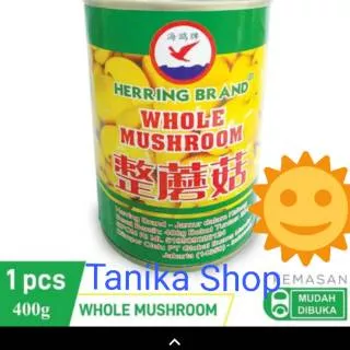 Jamur Kancing HERRING BRAND Whole Mushroom Dalam Kaleng 400Gr , Jamur Kaleng 400 g