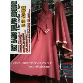 GAMIS SET WOLFIS FREE CADAR BANDANA MURAH MERIAH COCOK UNTUK KULAKAN