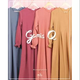 NEW ! GAMIS Q Hijab Alila Gamis Syari Wolvis Dress Muslimah Terbaru