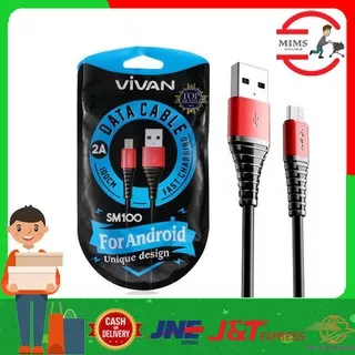 Mims - Kabel Murah / Kabel charger / Kabel Data Vivan Micro 100 CM Fast Charging Original