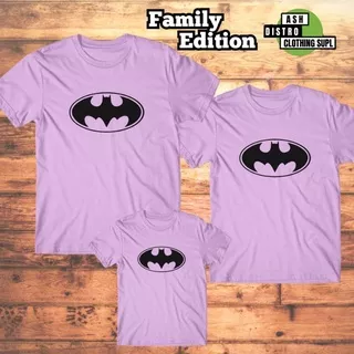 Kaos couple keluarga motif batman / baju distro kapel ayah ibu anak logo superhero