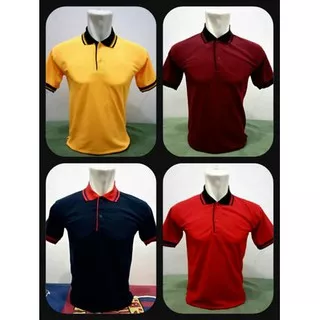 Kaos Kerah Kombinasi - Polo Kerah - Warna - Shirt Pria - Polo Shirt - Kaos Kerah - Termurah