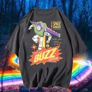 Kaos Buzz Lightyear Oversize T-shirt Pria Wanita Vintage