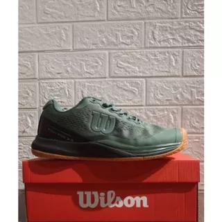 Sepatu Tenis Wilson Rush Pro 3.0 Army Premium BNIB Sepatu Tenis Lapangan Pria dan Wanita Sepatu Sneakers Unisex