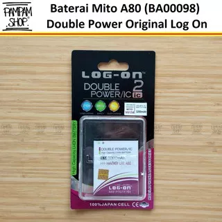 Baterai Log On Double Power Mito Fantasy Lite A80 BA-00098 BA00098 Batre Batrai BA 00098 Fantasi