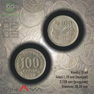 [TP209] Uang Logam Kuno 100 Rupiah Rumah Gadang Tahun 1973 TEBAL