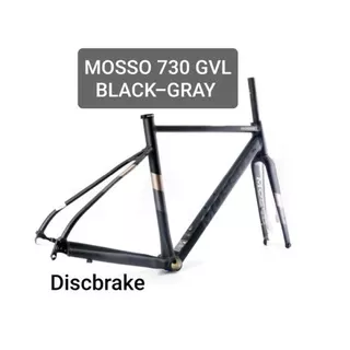 Frame Roadbike Mosso 730GVL gravel black grey.rangka sepeda balap mosso 730 GVL