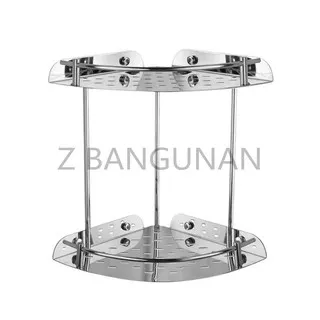 Rak Sudut / Rak SABUN Stainless /Tempat Sabun Dan Sampo 2 Susun/Rak Sudut / Rak SABUN Stainless