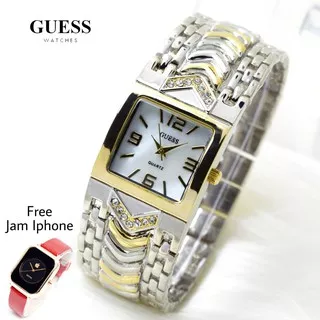 Jam Tangan Wanita GUESS Arctec Rantai Bonus Jam Iphone