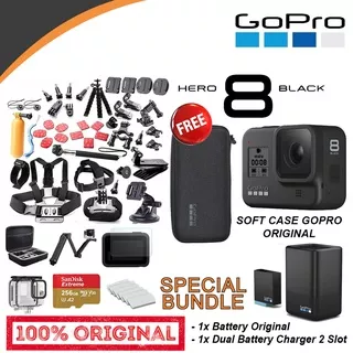 GOPRO HERO 7 BLACK PAKET BONUS 13 ITEM - GOPRO HERO7 BLACK