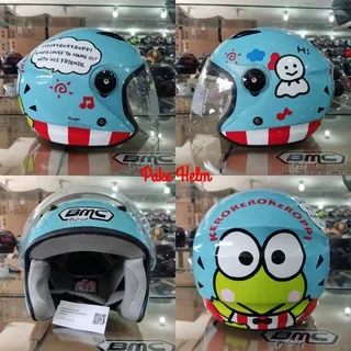 HELM BMC MILAN KEROPI #1 BLUE HELM MURAH HELM BMC HALF FACE