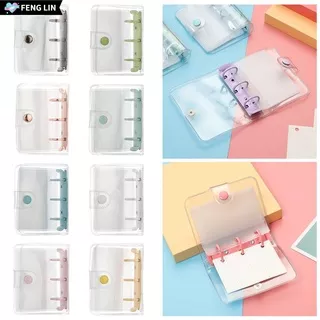 FENGLIN Portable Rings Binder Mini Loose-leaf Refill Notebook Cover Creative File Folder 3-hole Hand Account Diary Stationery Diary Book Inner Pages