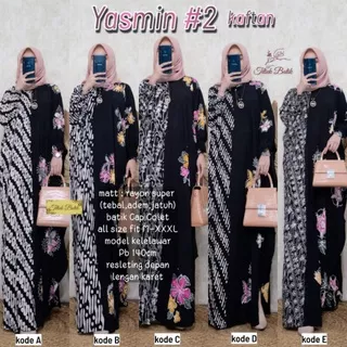 Yasmin #2 Kaftan Dress Batik Elegan /Real Bagus/Terbaru