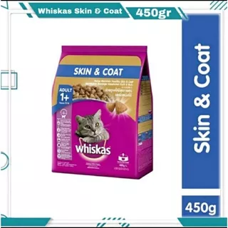 Whiskas Skin & Coat 450gr Fresh Pack / Makanan Kucing Whiskas Adult 1+ / Makanan Kucing Kering Untuk Dewasa