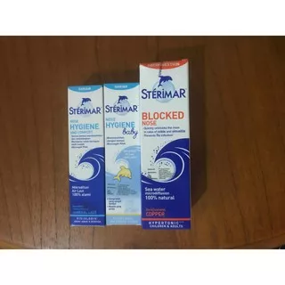 Sterimar Baby Nasal Hygiene Spray 50ml dan STERIMAR ADULT NASAL SPRAY Dewasa 50 ml BLOCKED NOSE 100