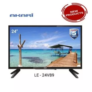 TELEVISI LED TV AKARI 24 IN INCH  LE24V89 LE 24V89 24 V89 USB MOVIE FILM VIDEO MUSIC HDMI GARANSI