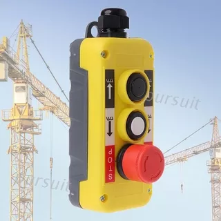 Waterproof Industrial Push Button Switch Emergency Stop for Electric Crane Hoist Pendant Control