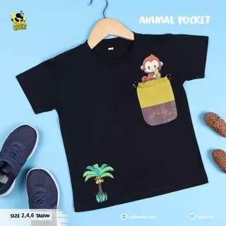 Atasan/Kaos Anak Laki-laki Perempuan Coolbee Animal Pocket Series Kids