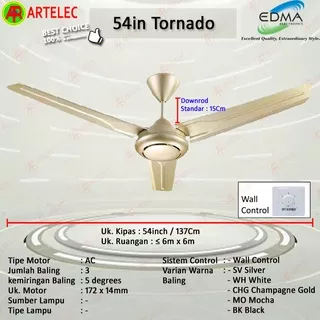 Kipas Angin Gantung MT EDMA 54in TORNADO Kipas Angin dekorasi Kipas Angin Plafon mt edma