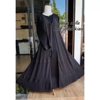 Pakaian Gamis Baju Abaya Hitam Kain Bahan Jetblack Premium Ori Mix Sifon Muslim Wanita Syari Temboro Terbaru