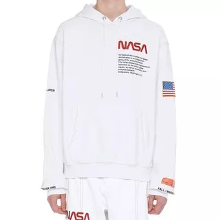 Jaket Hoodie Nasa Premium Cotton white Jaket Pria Promo Sweater Cowo Diskon Hoodie Cowo Termurah