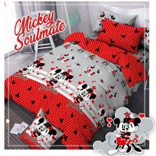 sprei homemade katun lokal bahan star motif mickey soulmate