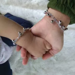 Gelang Kaki gelang tangan gelang monel Rantai Lonceng gelang couple ibu anak