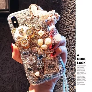 Casing Vogue Rhinestone Flowers Pumpkin Car Soft Phone Case For iPhone 12 Mini Pro Max 11 Pro Max X XS XR XSMax 8 7 6 6s Plus SE 2020