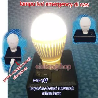 Lampu led emergency di cas kapasitas batrai 1200mah