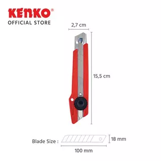 Cutter KENKO L-500 Besar / Cutter tajam / Cutter Stainless Kenko L 500 ( Cocok dengan Kenko L-150 )