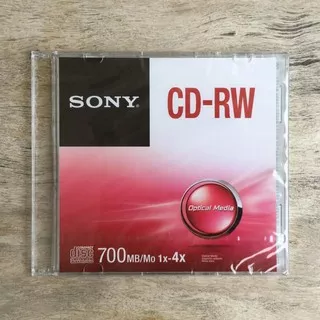 CD-RW Sony single pack / cdrw Sony Slim case / cd rw Sony casing tipis