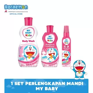 Set Perlengkapan Mandi My Baby Doraemon + Mouthwash - Shampoo 100 mL Pink