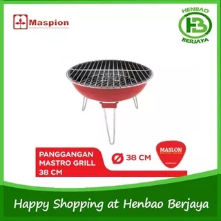 Maspion Mastro Grill 38cm Non Stick Alat Pemanggang dengan Arang Merah