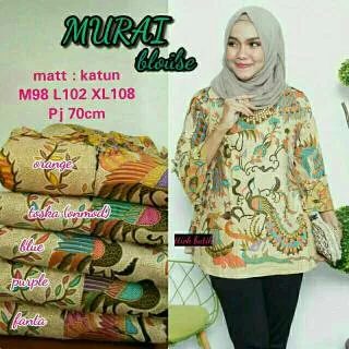 Murai Blouse Merak Atasan Blus Lonceng Batik