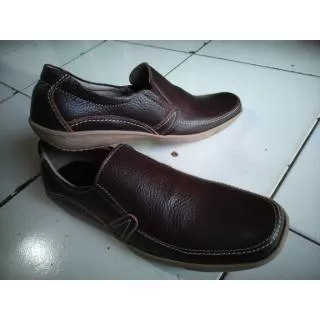 GROSIR SEPATU KULIT PANTOFEL/SLIP ON PRIA KASUAL/SANTAI/FORMAL/KULIAH/KERJA/KONDANGAN COKLAT