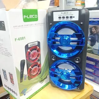 TERBARU !!Speaker Bluetooth FLECO F-3381 Speaker Portable Fleco F 3381 Super Bass (FREE MICROPHONE)
