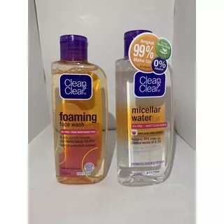 Clean&clear face wash/ micellar water 50 ml dan 100ml