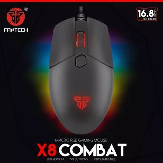 USB Wired Hight Quality Mouse Game Gaming Gamers Fantech COMBAT X8 Running RGB Macro PC LAPTOP