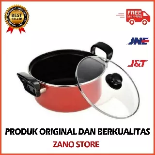 PANCI DUTCH OVEN TEFLON MASLON MASPION 24CM TEBAL O2Y0 Peralatan Masak Kukusan Steamer