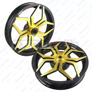 Velg Pelek Racing Tapak Lebar Star Tarantula Beat Fi Vario 110 Scoopy Spacy Palang 5 Hitam Gold